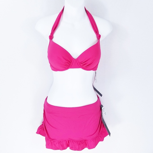 Jantzen Other - Jantzen Bikini Halter Top Skirt Botton 8 Pink